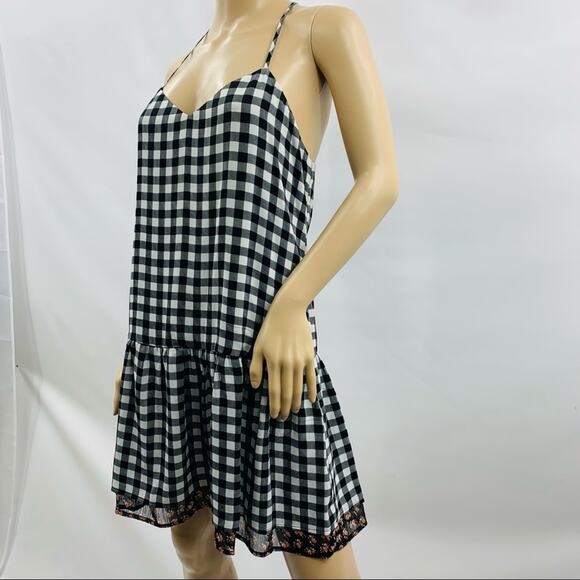 Princess Vera Wang Black White Floral Plaid Dress - Picture 6 of 12